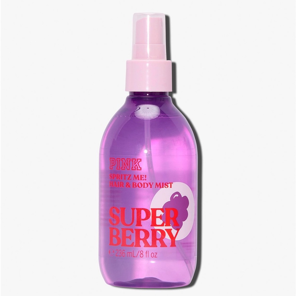 Victoria’s Secret Pink Super Berry Hair & Body Mist, 8oz.